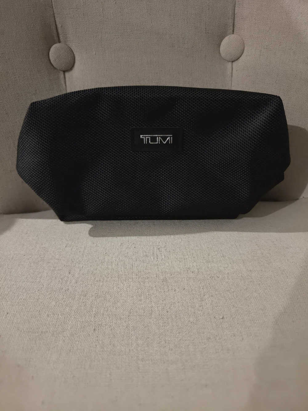 Tumi Black Toiletry Kit with Subtle Logo